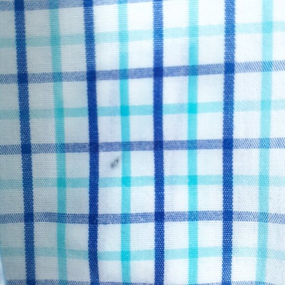 Tommy Hilfiger Mens Button Down Shirt M Academy Poplin Blue Plaid 236 - Picture 5 of 5